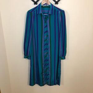 Vintage Schrader Sport Striped Dress or Duster Size 16